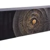 Riess-Ambiente Mehr...|Massivholzschränke > Hängendes Sideboard GOLDEN SUNSET 180cm schwarz mit 3D Schnitzereien gold massiv Mangoholz handmade