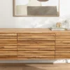 Riess-Ambiente Sideboards & Kommoden|Mehr... > Hängendes Sideboard RELIEF 175cm natur Akazie Massivholz mit Schubladen