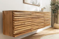Riess-Ambiente Sideboards & Kommoden|Mehr... > Hängendes Sideboard RELIEF 175cm natur Akazie Massivholz mit Schubladen