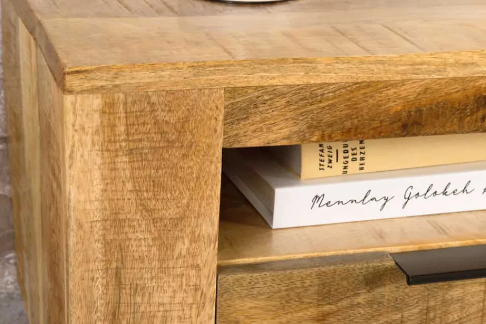 Riess-Ambiente Mehr...|Industrial Loft > Hängendes TV-Board IRON CRAFT 160cm natur Mango Massivholz drei Schubladen Lowboard