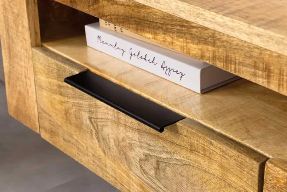Riess-Ambiente Mehr...|Industrial Loft > Hängendes TV-Board IRON CRAFT 160cm natur Mango Massivholz drei Schubladen Lowboard