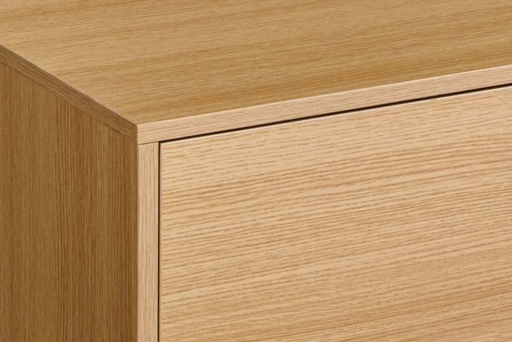 Riess-Ambiente Skandinavisch|Tv- & Lowboards > Hängendes TV-Board LOFT 150cm natur schwarz fünf Fächer mit Schublade