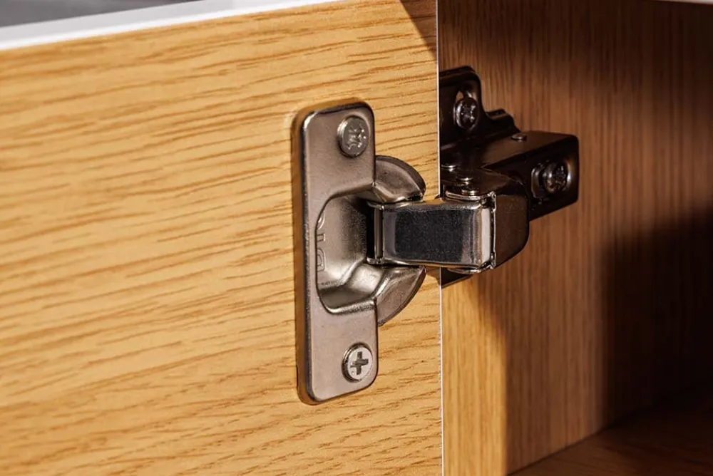 Riess-Ambiente Skandinavisch|Tv- & Lowboards > Hängendes TV-Board LOFT 150cm weiß natur fünf Fächer mit Schublade