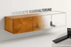 Riess-Ambiente Tv- & Lowboards|Mehr... > Hängendes TV-Board ORGANIC 160cm natur Akazienholz massiv handmade mit Schubladen