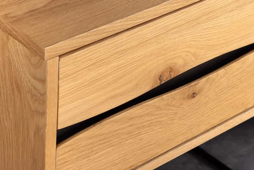 Riess-Ambiente Industrial Loft|Tv- & Lowboards > Hängendes TV-Lowboard LIVING EDGE 160cm natur schwarz Wildeiche geölt Baumkante