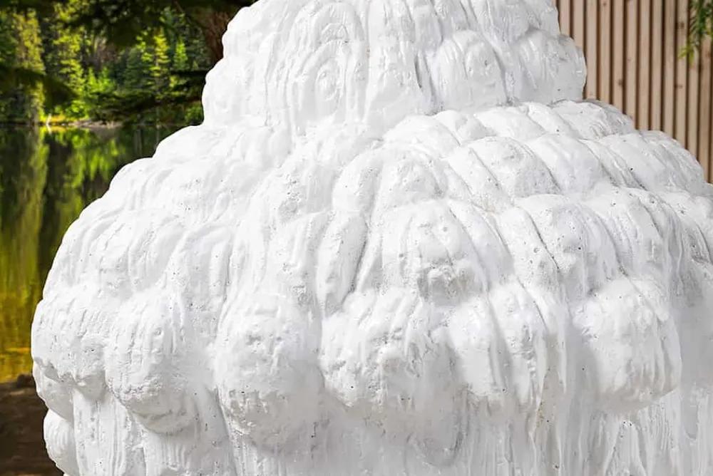 Riess-Ambiente Dekoration > Imposanter XXL Kopf BUDDHA 110cm weiß GRC Beton