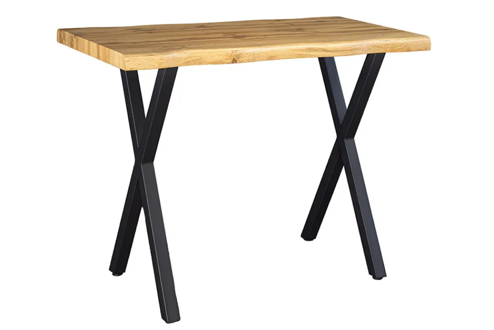 Riess-Ambiente Industrial Loft|Bartische > Industrial Bartisch WILD 120cm braun Wildeichen-Optik schwarz Metall X-Gestell