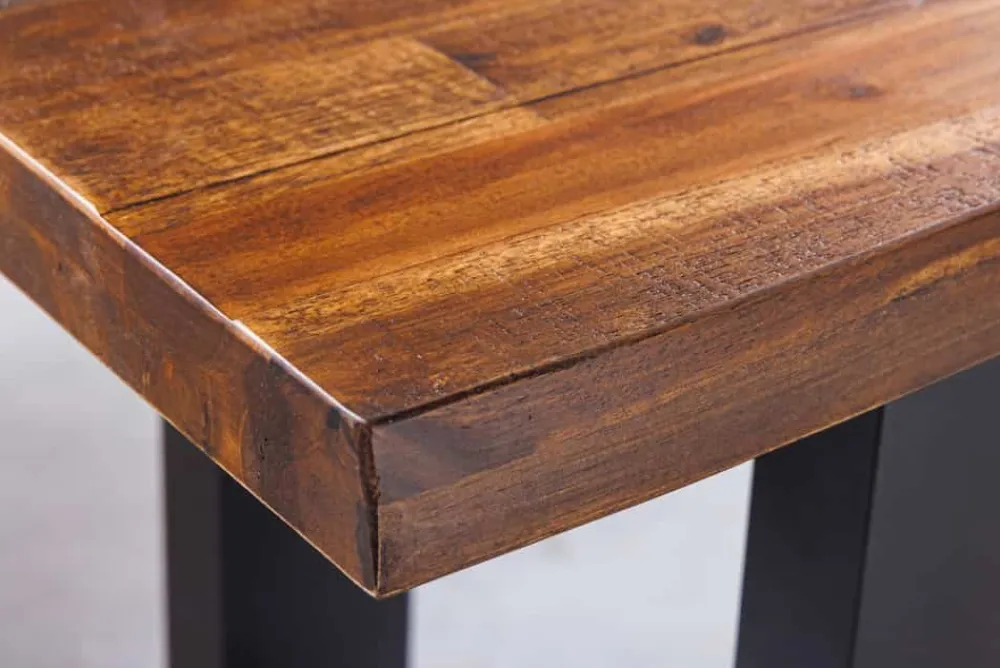 Riess-Ambiente Industrial Loft|Sitzbänke > Industrial Baumstamm Sitzbank GENESIS 180cm Akazie Massivholz Metallgestell Live Edge