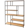 Riess-Ambiente Industrial Loft|Standregale > Industrial Bücherregal SLIM LINE 185x135cm Wildeiche schwarz sechs Regalböden