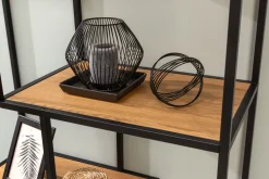 Riess-Ambiente Industrial Loft|Standregale > Industrial Bücherregal SLIM LINE 185cm Wildeiche schwarz sechs Regalböden