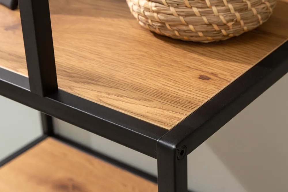 Riess-Ambiente Industrial Loft|Standregale > Industrial Bücherregal SLIM LINE 185cm Wildeiche schwarz sechs Regalböden
