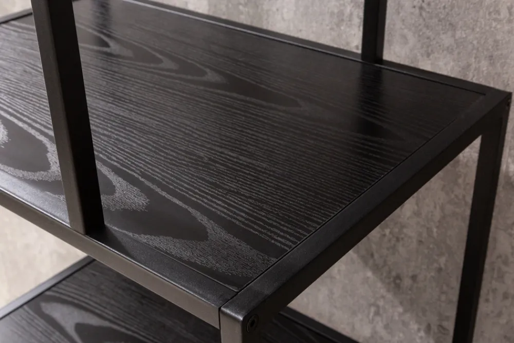 Riess-Ambiente Industrial Loft|Standregale > Industrial Bücherregal SLIM LINE 185cm Esche schwarz sechs Regalböden