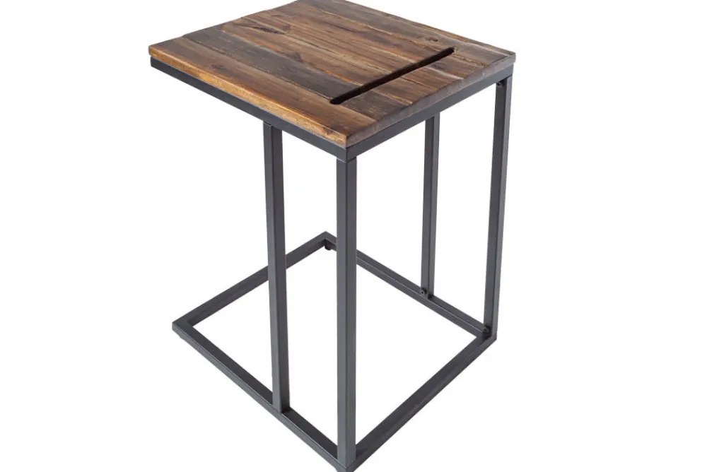 Riess-Ambiente Mehr...|Massivholztische > Industrial Beistelltisch SCANDINAVIA 60cm Akazie Massivholz Laptoptisch mit Tablet-Halterung