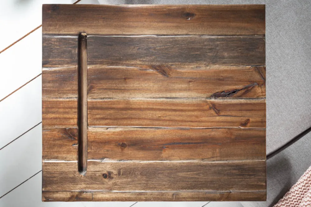 Riess-Ambiente Mehr...|Massivholztische > Industrial Beistelltisch SCANDINAVIA 60cm Akazie Massivholz Laptoptisch mit Tablet-Halterung