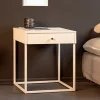 Riess-Ambiente Beistelltische|Industrial Loft > Industrial Beistelltisch SLIM LINE 50cm weiß Metall mit Schublade Nachttisch