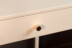 Riess-Ambiente Beistelltische|Industrial Loft > Industrial Beistelltisch SLIM LINE 50cm weiß Metall mit Schublade Nachttisch