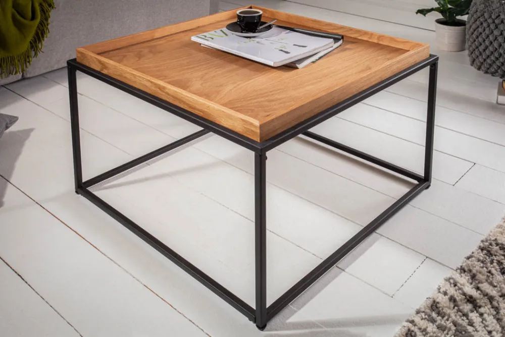 Riess-Ambiente Industrial Loft|Couchtische & Truhen > Industrial Couchtisch ELEMENTS 60cm Eiche natur abnehmbares Tablett