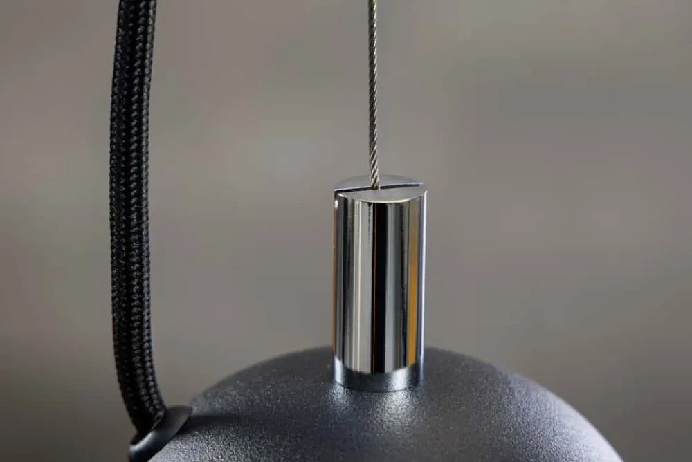 Riess-Ambiente Goldene Möbel|Hängelampen > Industrial Design Hängelampe STUDIO 55cm schwarz Blattgold-Optik Hängeleuchte