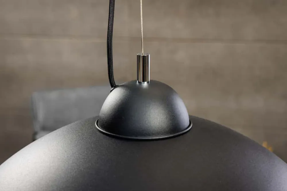 Riess-Ambiente Hängelampen|Industrial Loft > Industrial Design Hängelampe STUDIO 55m schwarz Blattsilber-Optik Hängeleuchte