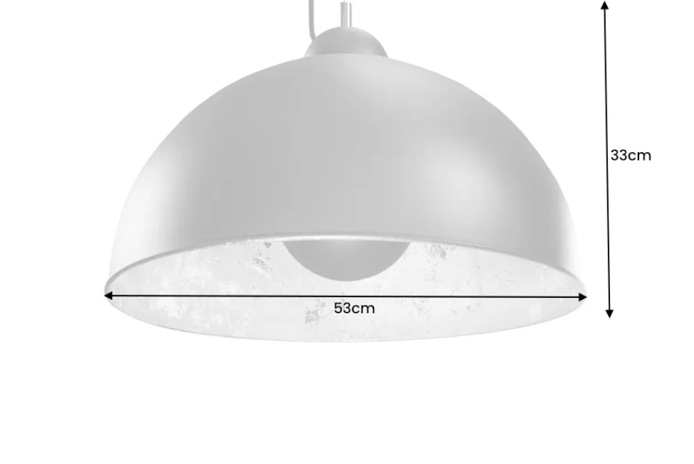 Riess-Ambiente Hängelampen|Industrial Loft > Industrial Design Hängelampe STUDIO 55m schwarz Blattsilber-Optik Hängeleuchte