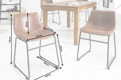 Riess-Ambiente Retro Möbel|Industrial Loft > Industrial Design Stuhl DJANGO vintage braun mit Eisengestell