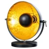 Riess-Ambiente Goldene Möbel|Industrial Loft > Industrial Design Tischlampe STUDIO 40cm schwarz Blattgold-Optik neigbarer Schirm