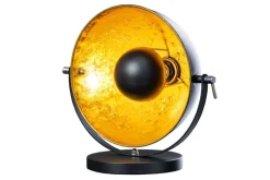 Riess-Ambiente Goldene Möbel|Industrial Loft > Industrial Design Tischlampe STUDIO 40cm schwarz Blattgold-Optik neigbarer Schirm