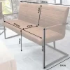 Riess-Ambiente Industrial Loft|Sitzbänke > Industrial Freischwinger Bank LOFT 160cm vintage braun mit Armlehne