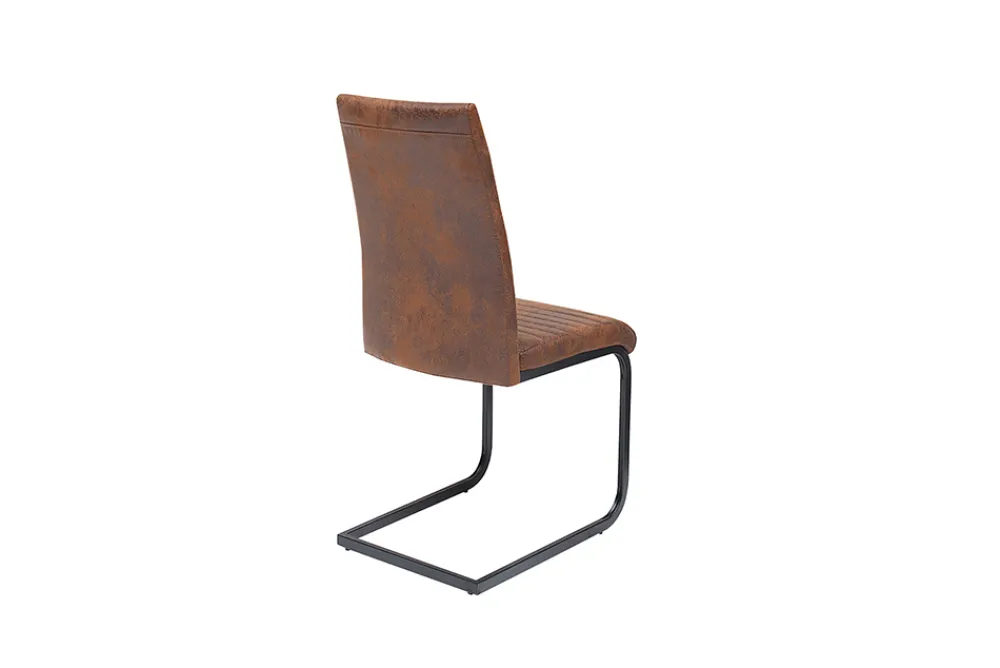 Riess-Ambiente Freischwinger|Industrial Loft > Industrial Freischwinger Stuhl APARTMENT antik braun mit Metallgestell