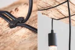 Riess-Ambiente Mehr...|Mehr... > Industrial Hängelampe BARRACUDA 70cm recyceltes Massivholz mit 3 Leuchten