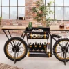 Riess-Ambiente Industrial Loft|Retro Möbel > Industrial Konsolentisch MOTORCYCLE 185cm Mangoholz schwarz Motorrad Bartheke Upcycling