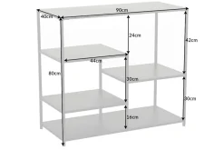 Riess-Ambiente Konsolentische|Industrial Loft > Industrial Regal DURA STEEL 90cm schwarz Metall Konsole