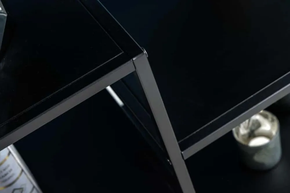 Riess-Ambiente Konsolentische|Industrial Loft > Industrial Regal DURA STEEL 90cm schwarz Metall Konsole