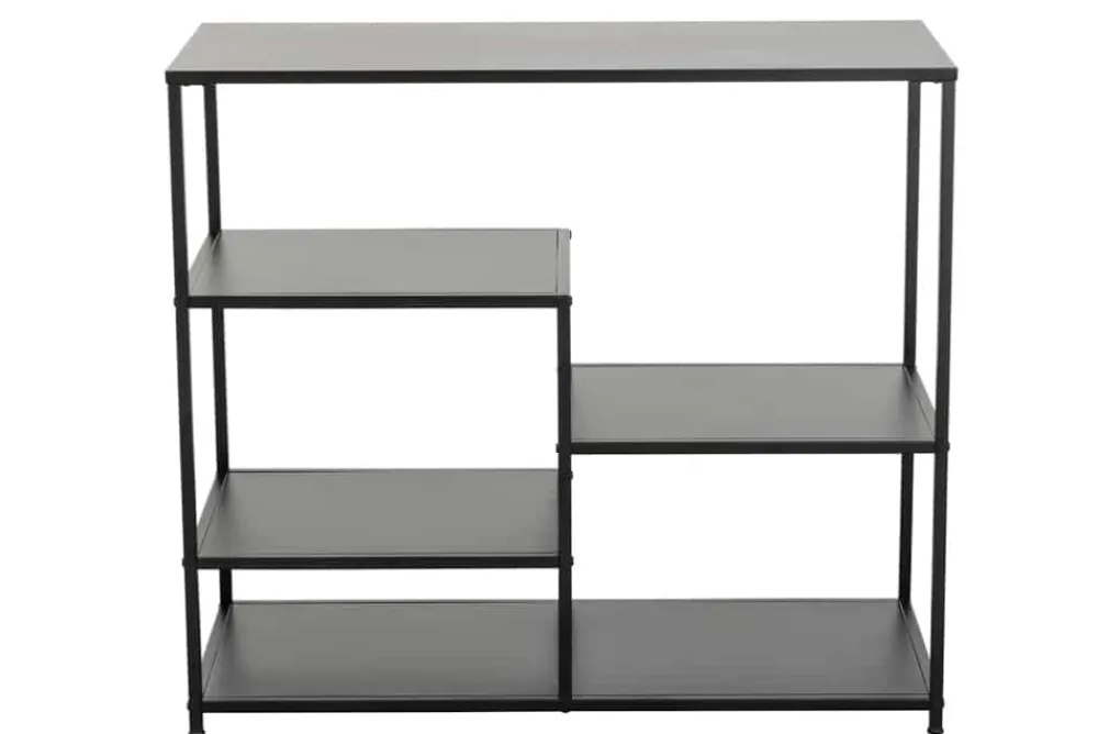 Riess-Ambiente Konsolentische|Industrial Loft > Industrial Regal DURA STEEL 90cm schwarz Metall Konsole