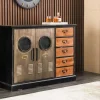 Riess-Ambiente Mehr...|Industrial Loft > Industrial Sideboard NAUTILUS 105cm braun schwarz grau Pinienholz Metall Vintage-Look