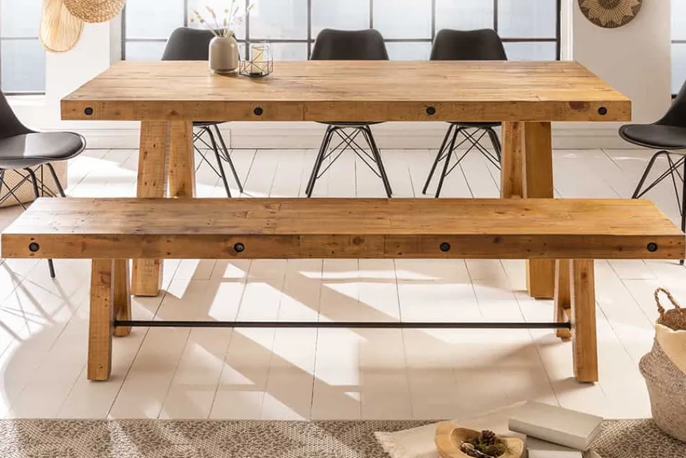 Riess-Ambiente Mehr...|Industrial Loft > Industrial Sitzbank FINCA 165cm vintage braun recyceltes Pinienholz