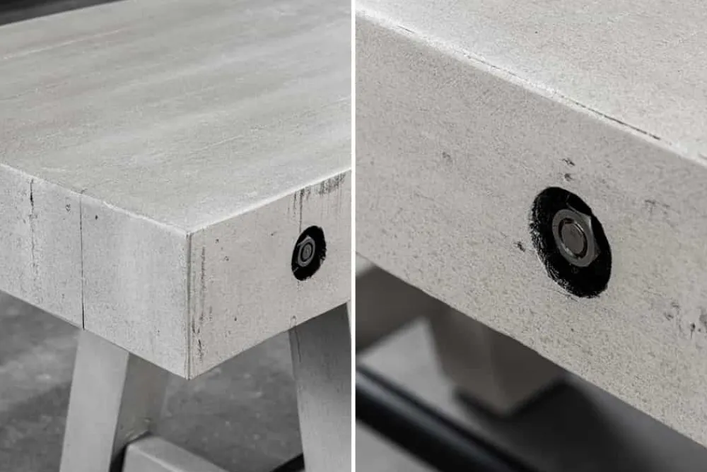 Riess-Ambiente Industrial Loft|Sitzbänke > Industrial Sitzbank FINCA 165cm grau Pinie recyceltes Massivholz Eisen
