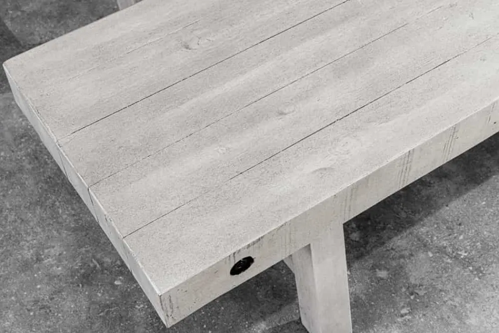 Riess-Ambiente Industrial Loft|Sitzbänke > Industrial Sitzbank FINCA 165cm grau Pinie recyceltes Massivholz Eisen