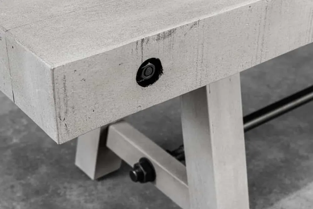 Riess-Ambiente Industrial Loft|Sitzbänke > Industrial Sitzbank FINCA 165cm grau Pinie recyceltes Massivholz Eisen