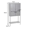 Riess-Ambiente Highboards|Industrial Loft > Industrial Vitrine DURA STEEL 150cm schwarz Metall Glas Highboard