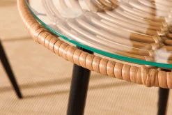 Riess-Ambiente Haus & Garten|Sitzgruppen > In- und Outdoor Bistro Balkon-Set PARIS braun Polyrattan Sitzgruppe wetterfest mit Tisch
