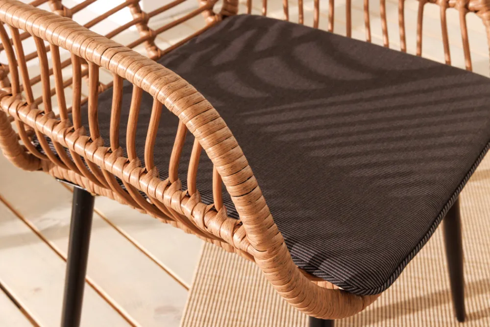 Riess-Ambiente Haus & Garten|Sitzgruppen > In- und Outdoor Bistro Balkon-Set PARIS braun Polyrattan Sitzgruppe wetterfest mit Tisch
