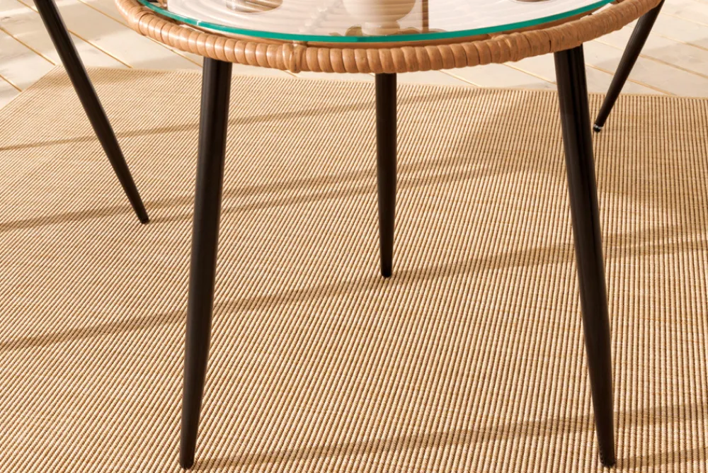 Riess-Ambiente Haus & Garten|Sitzgruppen > In- und Outdoor Bistro Balkon-Set PARIS braun Polyrattan Sitzgruppe wetterfest mit Tisch