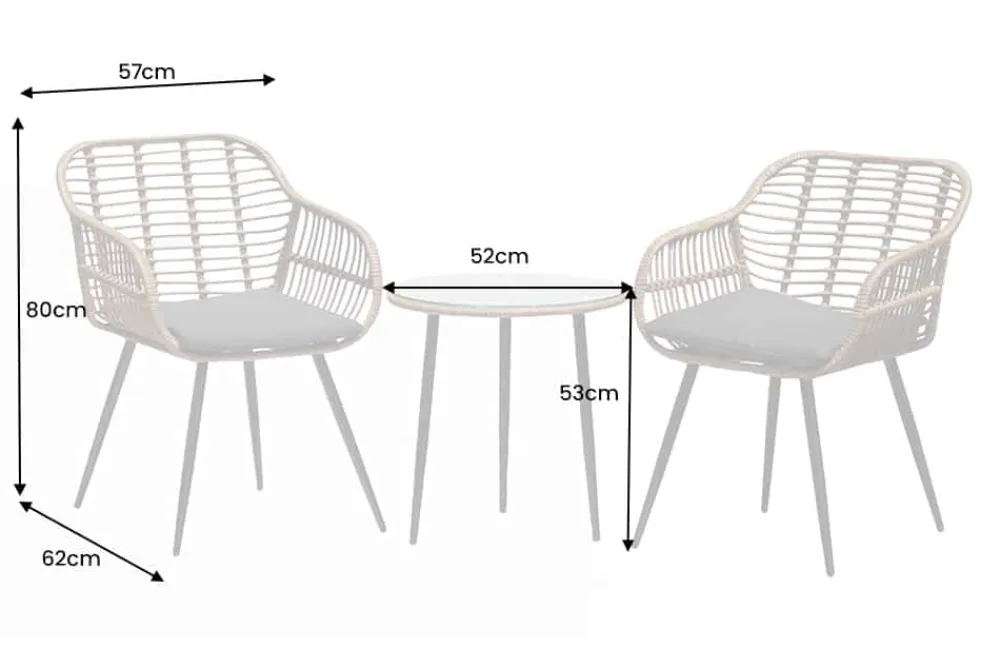 Riess-Ambiente Haus & Garten|Sitzgruppen > In- und Outdoor Bistro Balkon-Set PARIS braun Polyrattan Sitzgruppe wetterfest mit Tisch