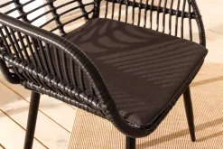 Riess-Ambiente Haus & Garten|Sitzgruppen > In- und Outdoor Bistro Balkon-Set PARIS schwarz Polyrattan Sitzgruppe inkl. Tisch