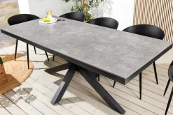 Riess-Ambiente Haus & Garten|Esstische > In- und Outdoor Esstisch GALAXIE 200cm hellgrau Keramik anthrazit Aluminium