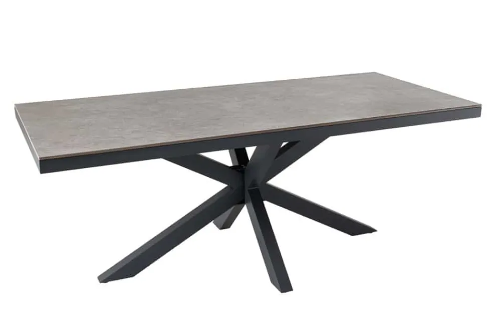 Riess-Ambiente Haus & Garten|Esstische > In- und Outdoor Esstisch GALAXIE 200cm hellgrau Keramik anthrazit Aluminium