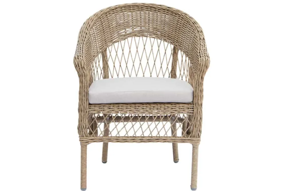Riess-Ambiente Haus & Garten|Sitzgruppen > In- und Outdoor Garten-Set ELYSEE natur taupe Polyrattan Aluminium inkl. Tisch Kissen