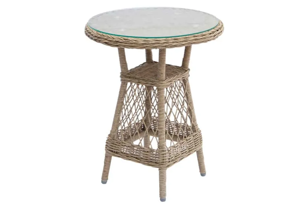 Riess-Ambiente Haus & Garten|Sitzgruppen > In- und Outdoor Garten-Set ELYSEE natur taupe Polyrattan Aluminium inkl. Tisch Kissen