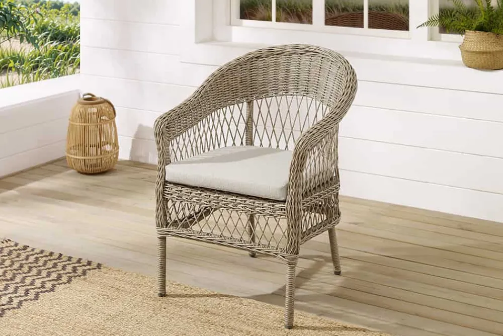 Riess-Ambiente Haus & Garten|Sitzgruppen > In- und Outdoor Garten-Set ELYSEE natur taupe Polyrattan Aluminium inkl. Tisch Kissen